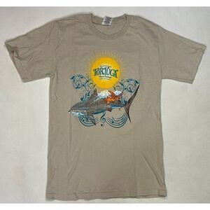 Tortuga Music Festival 2014 Fort Lauderdale Graphic T-shirt Men Small Beige